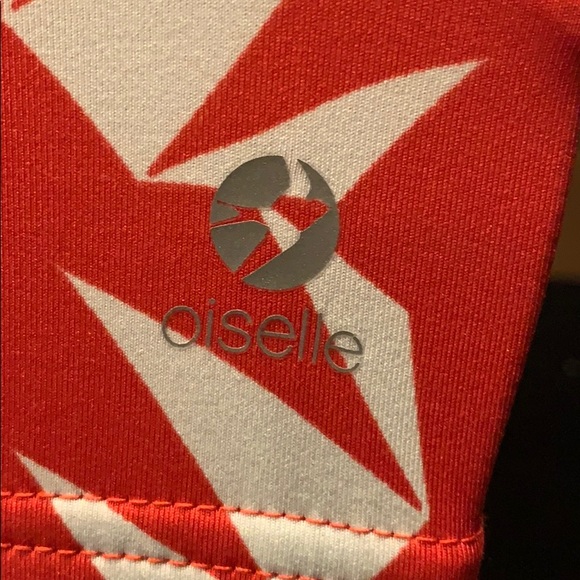 Oiselle New Verrazano Bra Rio Red Geo Bloom Print - Picture 3 of 7